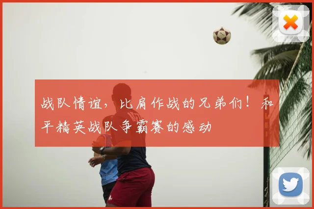 战队情谊，比肩作战的兄弟们！和平精英战队争霸赛的感动